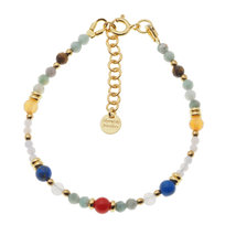 Bransoletka znak zodiaku rak - mix kamieni i srebro złocone Skorulski Jewellery