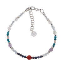 Bransoletka znak zodiaku ryby - mix kamieni i srebro Skorulski Jewellery