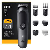 Braun 7-in-1 Grooming Kit | All-in-One Kit Series 5 AIO5520 | Cordless | Number of length steps 14 | Black Braun