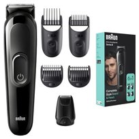 Braun Series 3 4210201446774 - Trymer Do Brody Czarny 6 W 1: Innowacyjne Technologie, Prosty W Użyciu, Wysokiej Jakości Wykonanie Braun