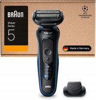 Braun Series 5 golarka elektryczna 50min pracy z nasadką trymera 52-B1200SI Braun