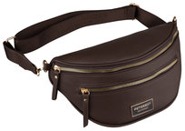 Brązowa saszetka damska nerka crossbody PETERSON małą miejska modna Peterson