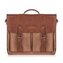 Brązowa Torba Męska Ze Skóry Wegańskiej Paolo Peruzzi E-07-Br