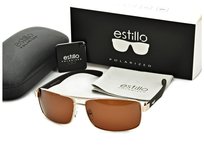 Brązowe Męskie okulary przeciwsłoneczne z polaryzacją EST-609-2