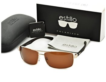 Brązowe Męskie okulary przeciwsłoneczne z polaryzacją EST-609-2 - Inna marka