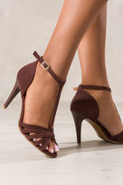 Brązowe Sandały Skórzane Damskie Szpilki Z Zakrytą Piętą T-Bar Produkt Polski Casu 3056-650-38