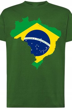 Brazylia Męski Modny T-ShirtLogo Nadruk Rozm.5XL - Inna marka