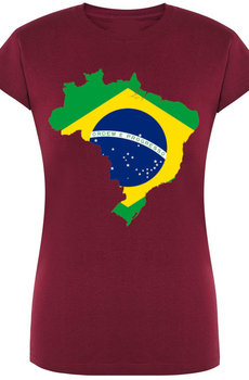 Brazylia Modny Damski T-Shirt Flaga Rozm.XL - Inna marka