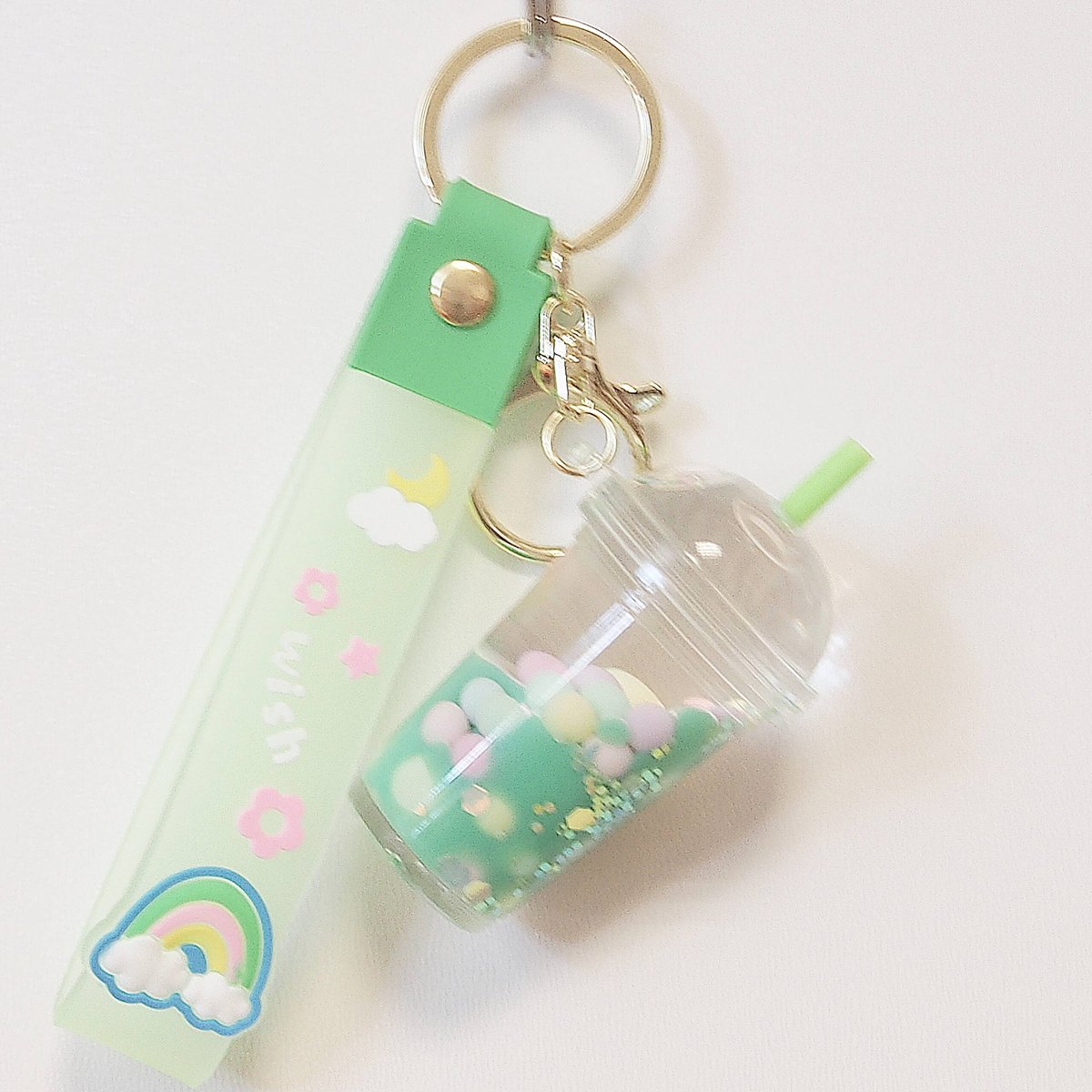 Breloczek Brelok Bubbe Tea Z Kolorowym Brokatem Inny producent Moda