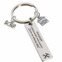 Breloczek dla chłopaka dla syna przeprowadzka nowy dom życie na własną rękę