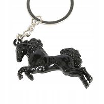 Breloczek do kluczy czarny koń dżokej szkółka jeździecka WKKW wierzchowiec
