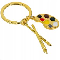 Breloczek do kluczy dla artysty malarz rysownik piccaso pędzel farby paleta