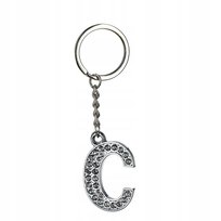 Breloczek do kluczy dla Celiny dla Cesi piękna literka C Ce z kryształkami