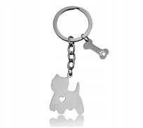 Breloczek do kluczy Westie Highland White Terrier symbol psiak pies rasowy