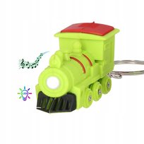 Breloczek do kluczy zawieszka do plecaka pociąg z latarką sygnał lokomotywa