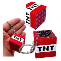 Breloczek Minecraft TNT ozdoba do kluczy prezent dla gracza AT3D