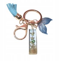 Breloczek z literą I - plażowy urok, piękna ozdoba do kluczy