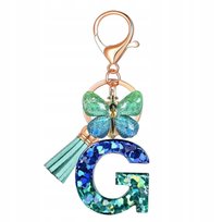 Breloczek z literką G i motylem - elegancki dodatek