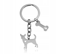 Breloczek zawieszka do kluczy dla pieska chihuahua ciułała szpic wisiorek