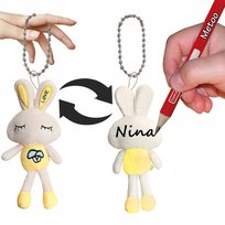 BRELOCZEK ZAWIESZKA do kluczy plecaka Metoo KRÓLICZEK 20cm PERSONALIZACJA