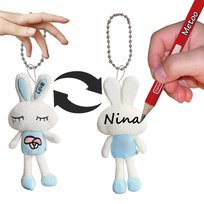 BRELOCZEK ZAWIESZKA do kluczy plecaka Metoo KRÓLICZEK 20cm PERSONALIZACJA