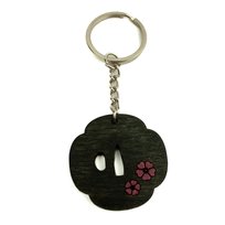 Brelok Breloczek Do Kluczy Tsuba Sakura Kwiat Wiśni Czarno Różowa