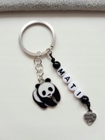 Brelok Breloczek Miś Panda Serce Napis Imię