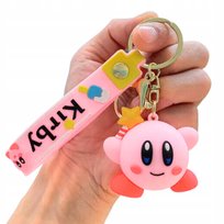 BRELOK DO KLUCZY BRELOCZEK ZAWIESZKA Kirby Z RÓŻDŻKĄ