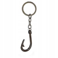 Brelok do kluczy czarny haczyk prezent dla Taty wyprawa na ryby dla wędkarz