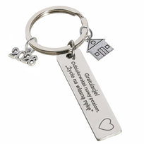 Brelok do kluczy dla dziewczyny dla córeczki nowy dom własne mieszkanie