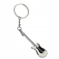 Brelok do kluczy elektryczna biała gitara najlepszy prezent dla gitarzysty