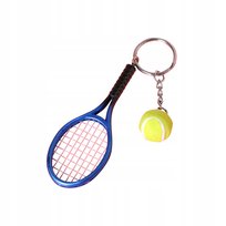 Brelok do kluczy niebieska rakieta tenisowa dla tenisisty prezent na kort