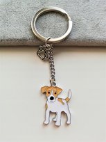 BRELOK DO KLUCZY PIES MASKA jack russell terrier ALEKORALE Twoja Biżuteria