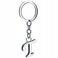 Brelok do kluczy prezent dla Tomka dla Tatiany litera T Te literka symbol