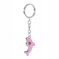 Brelok do kluczy różowy delfin oceanarium prezent dla dziewczyny zawieszka
