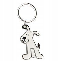 Brelok do kluczy srebrny pies stylowy piesek najpiękniejszy prezent pupil