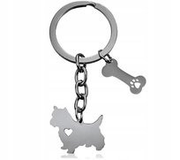 Brelok do kluczy terier szkocki terrier prezent dla właściciela zawieszka