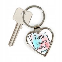 BRELOK DO KLUCZY Z TWOIM WŁASNYM FOTO NADRUKIEM ZDJĘCIEM serce na prezent