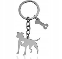 Brelok do kluczy zawieszka do obroży dla psa amstaff bullterrier stafford