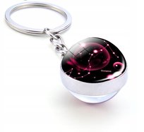 Brelok do kluczy zawieszka szklana kula skorpion znak zodiaku wróżka gwiazd
