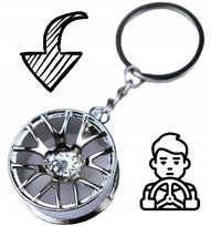 BRELOK FELGA do kluczy auta KIEROWCY SREBRNA PREZENT CHŁOPCA / CHŁOPAKA