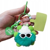 Brelok Fiko Ciemno Zielony uroczy pluszak do kluczy z oryginalnym designem