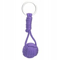 Brelok fioletowy uchwyt do kluczy szarpak dla psa obidience linka z kulką