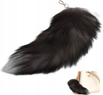 BRELOK FUTRO OGON LISA 40 CM FUTRZANA ZAWIESZKA DO TOREBKI PLECAKA