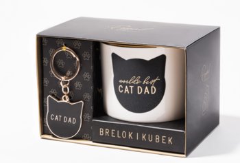 Brelok I Kubek, Royal Cat Dad, Czarny 250 ml, Be happy, czarny - Be happy