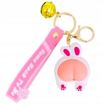 BRELOK kot kotek pupa SZARY breloczek do Kluczy Plecak zawieszka 3D