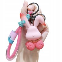 Brelok królik czerwony - uroczy dodatek do kluczy