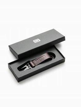 Brelok męski na prezent zawieszka do kluczy ciemnobrązowy OU-ACKC-0103 V3 - Ombre