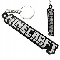 Brelok MINECRAFT Gamingowy Czarno BIAŁY Logo ZAWIESZKA do Torebki PIXEL Inna marka