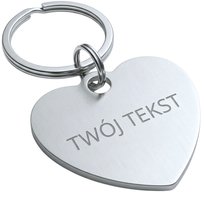 Brelok Personalizowany SERCE na Prezent dla Niej Niego Zawieszka do Kluczy